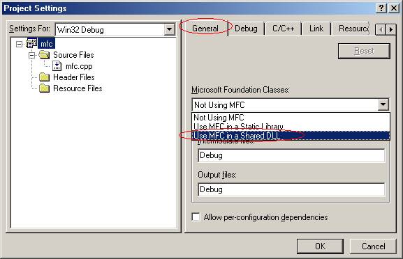 Подключение MFC